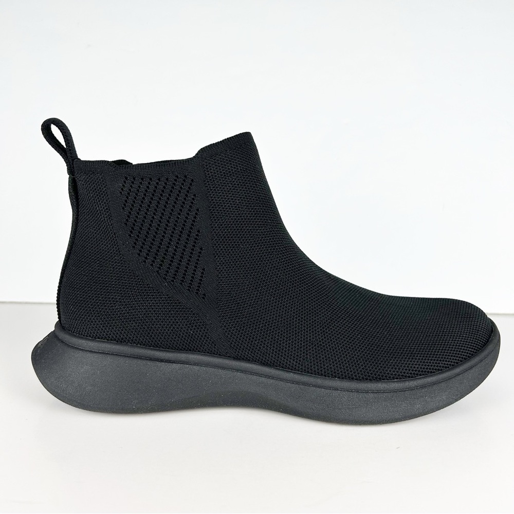 Vivaia Urban Round Toe Slip On Black Sneaker Ankle Boots EU 39 EUC - Picture 5 of 14